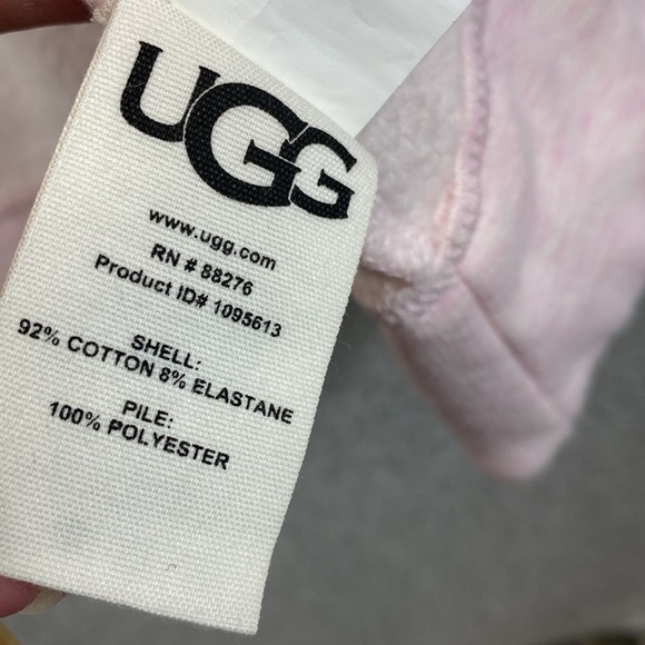 UGG bathrobe plush pink flannel lined L warm and cozy midi modest - Picture 9 of 10